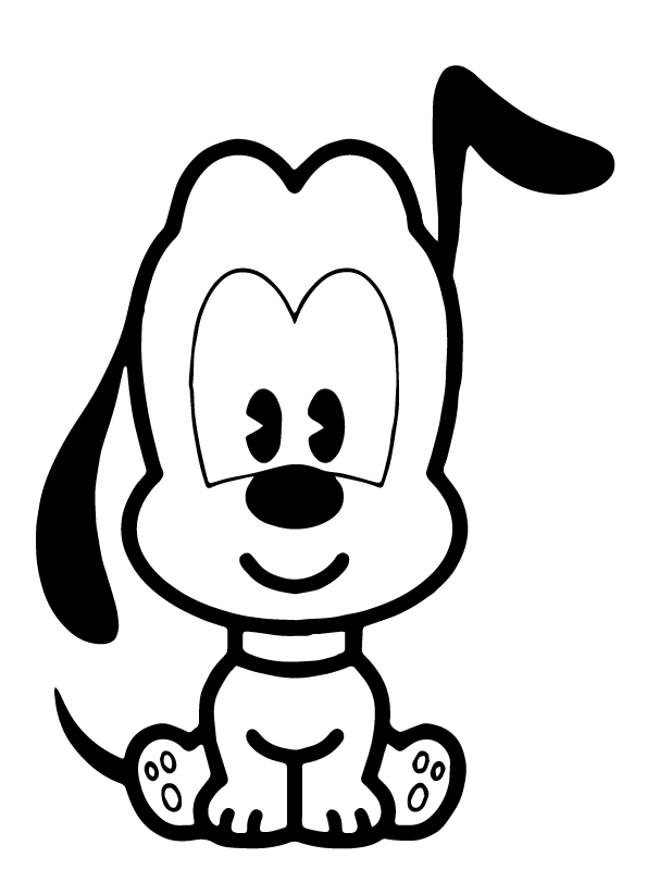 Coloring Pages Disney Baby Pluto